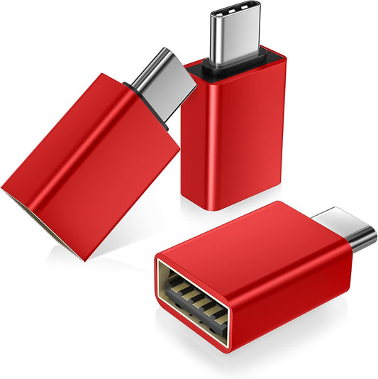 Basesailor USB C to USB Adapter 3Pack,Type C Thunderbolt 4 Converter,USBC Male to USBA 3.0 Female OTG Connector for Ford Mustang Mach-E,Tesla Model 3/Y,Samsung S25 S24,MacBook Pro Air,Camera,iPhone