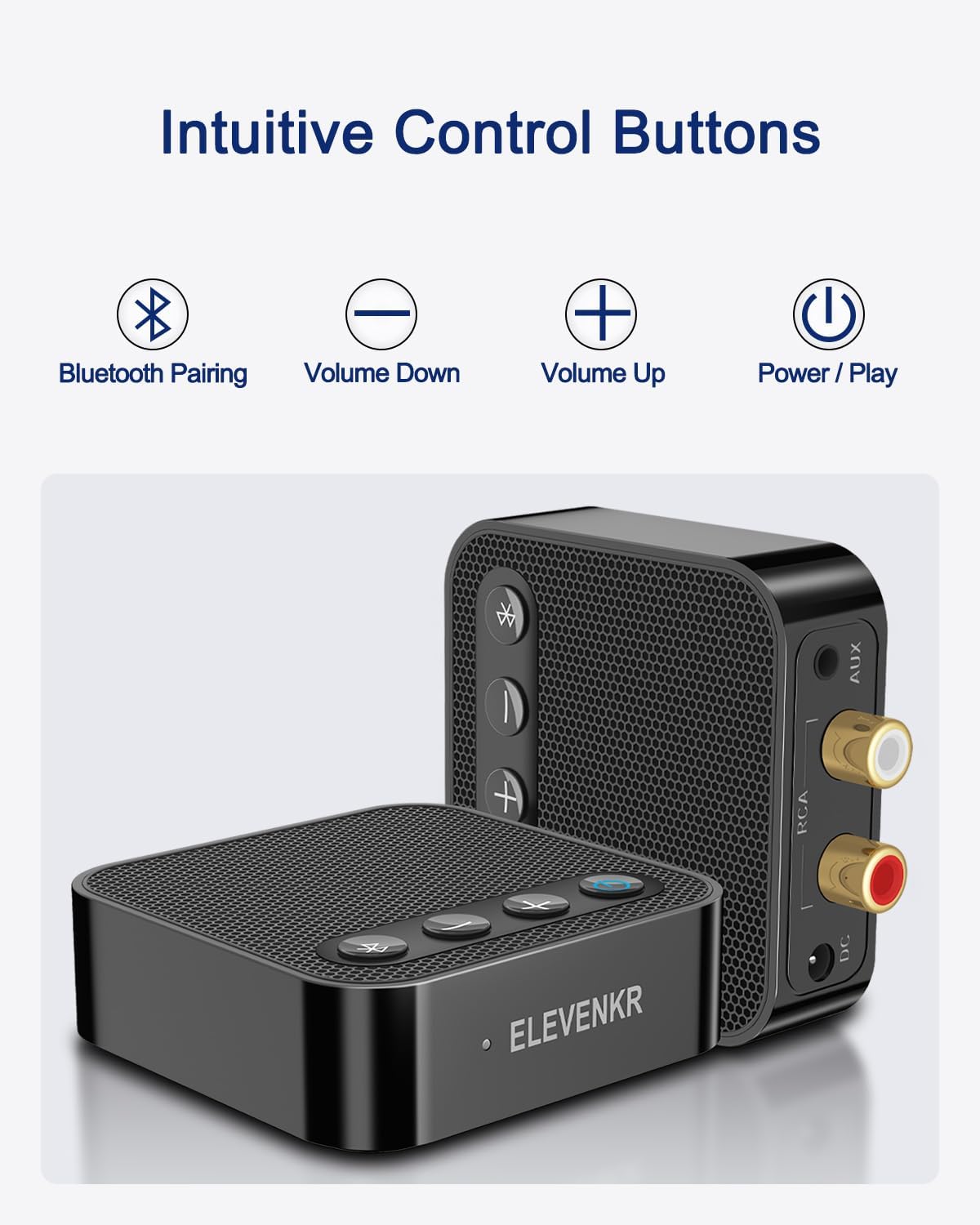 Bluetooth to RCA Adapter for Stereo Receiver - APTX HD Long Range Low Latency Bluetooth Receiver for Home Stereo Wireless Audio Adapter for Music Streaming Sound System