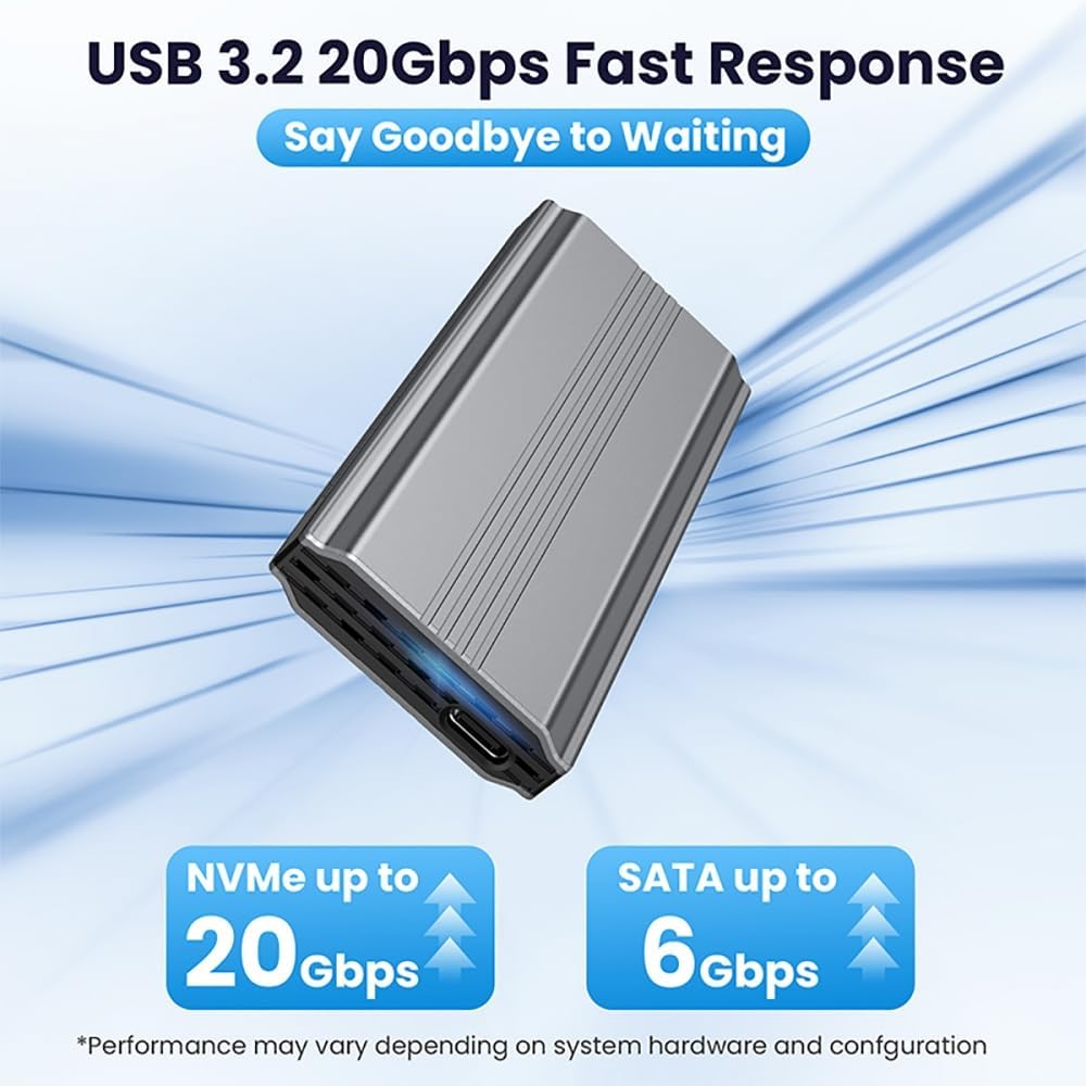 CY Type-C USB3.2 USB4 20Gbps to M-Key M.2 NGFF NVME SATA SSD PCBA Enclosure 2280/2242/2260mm RTL9220