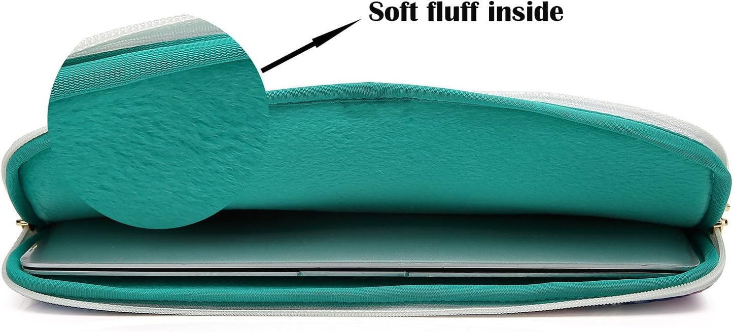 Canvaslove Laptop Sleeve Case Bag Cover with Pocket for MacBook Pro 16 and 16 inch HP Lenovo Dell ASUS Acer Notebook Computer (Pink Rose)