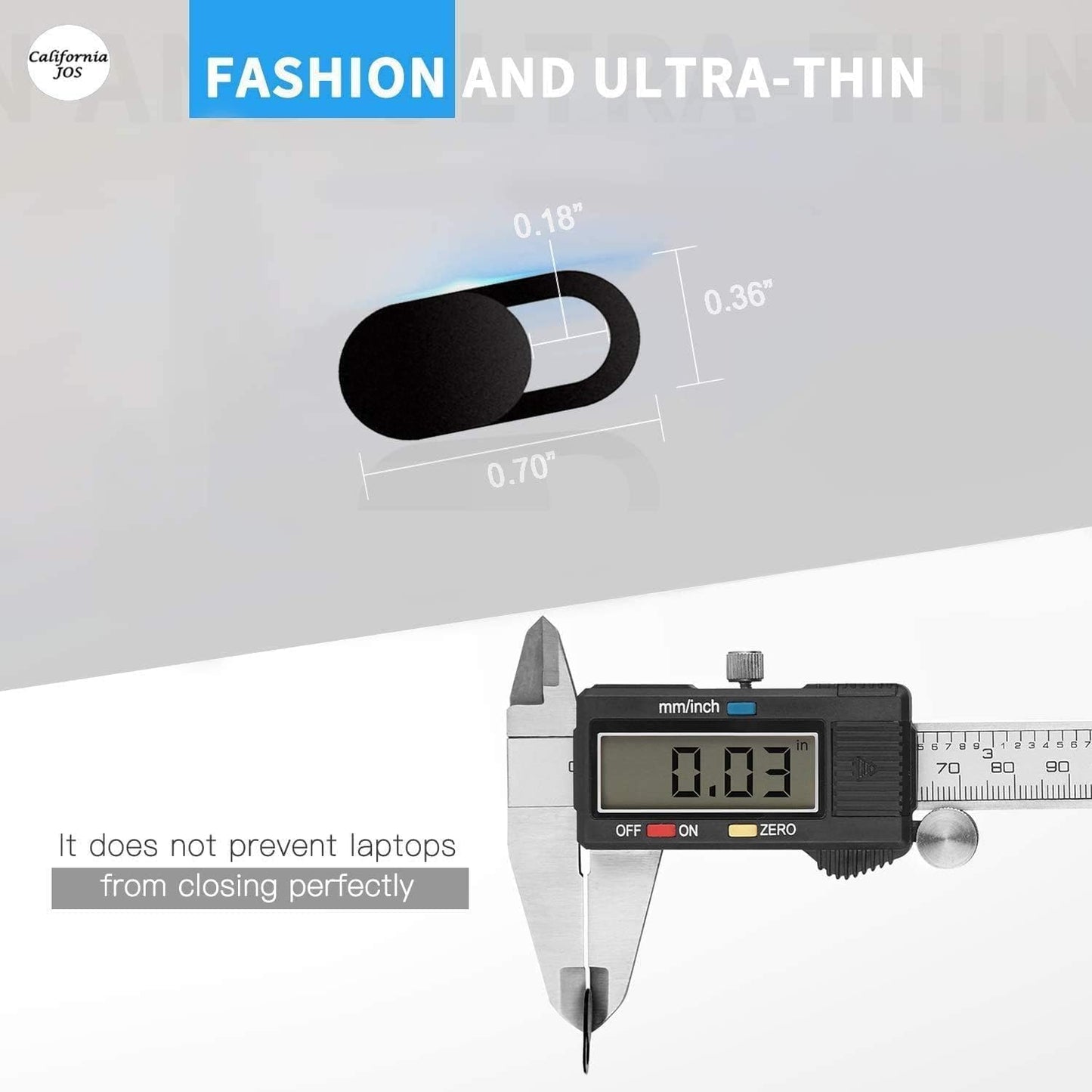 Webcam Cover, 0.03 inch Ultra Thin Laptop Camera Cover Slide for iPhone iPad MacBook Pro Computer iMac Cell Phone PC Accessories Camera Blocker Slider, Great for Privacy