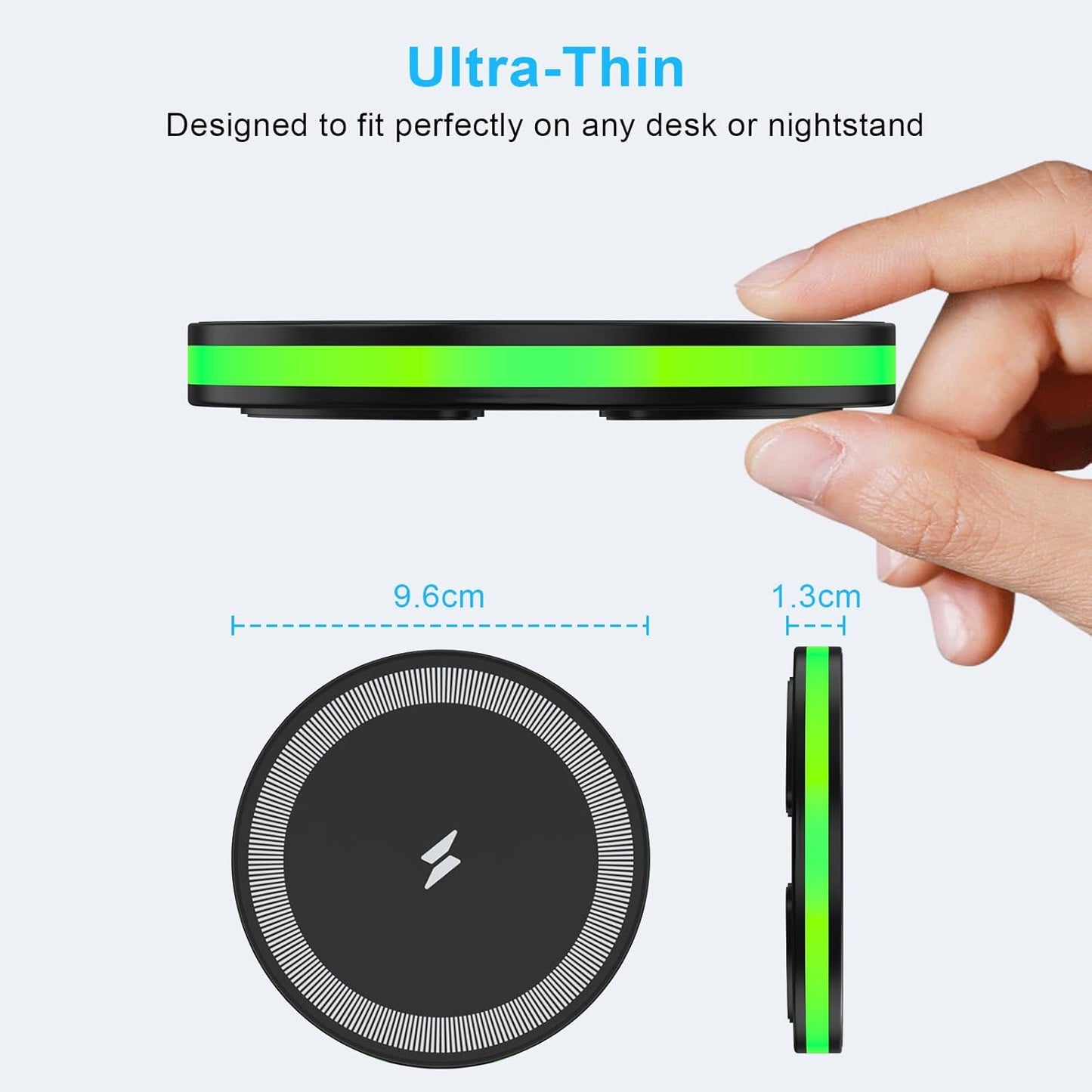 Wireless Charger Fast Charging Pad Android Charging Station Wireless Phone Charger for Android Samsung Galaxy S25 Ultra S25 Plus S25 S24 S23 S22 S21 S20 S10, iPhone 16 Pro Max Plus 15 14 13 12