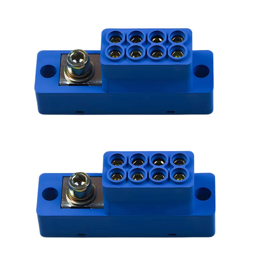 Busbar Terminal Block 1-in-4-Out | 12V-690V 60A High Current Power Distribution | Flame Retardant PC | with Thickened Copper Busbars for Industrial/EV Systems one Piece