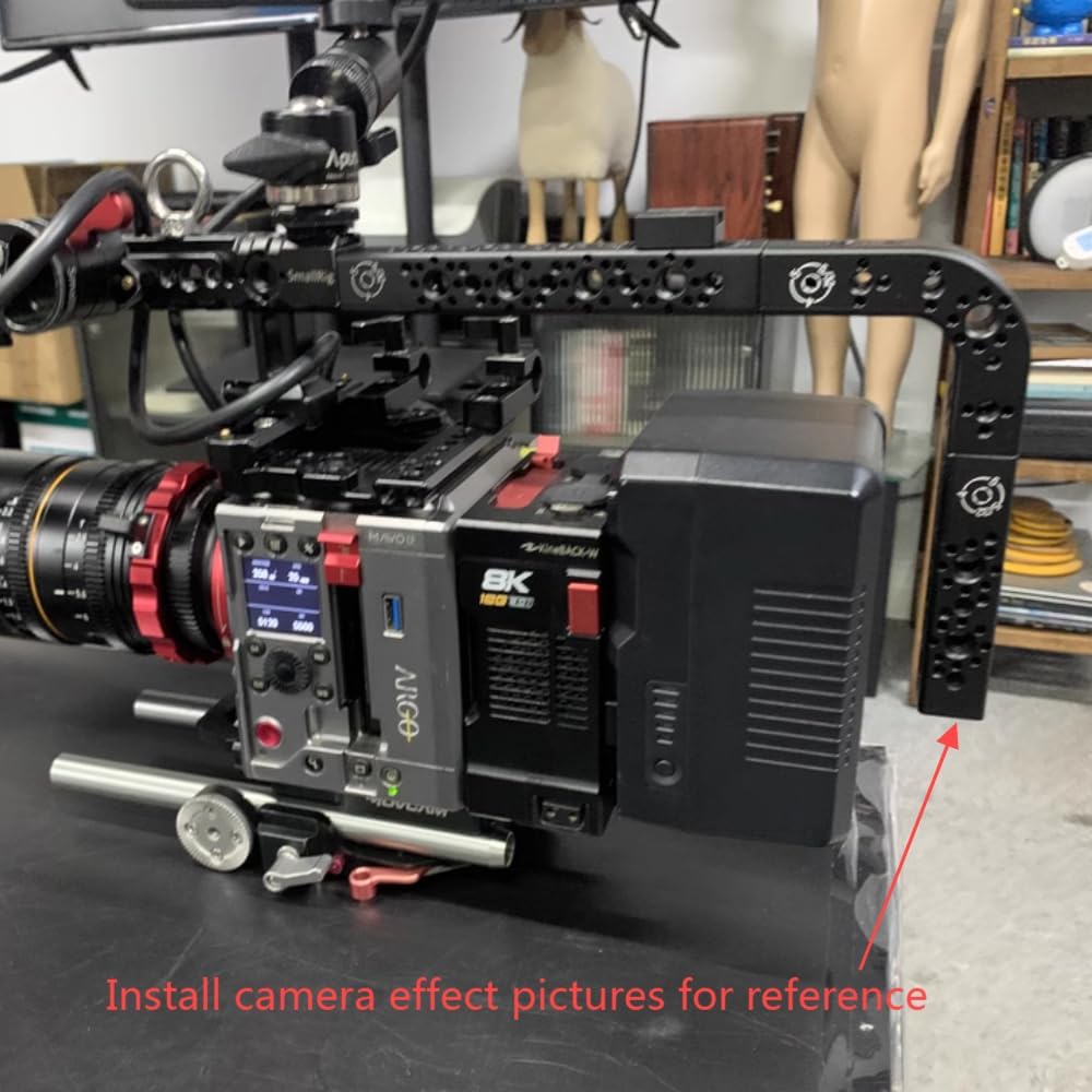 Universal Arri Positioning Top Handle Fixture Handle, Suitable for Camera Rabbit Cage Video Equipment Gimbal Stabilizer (Black)