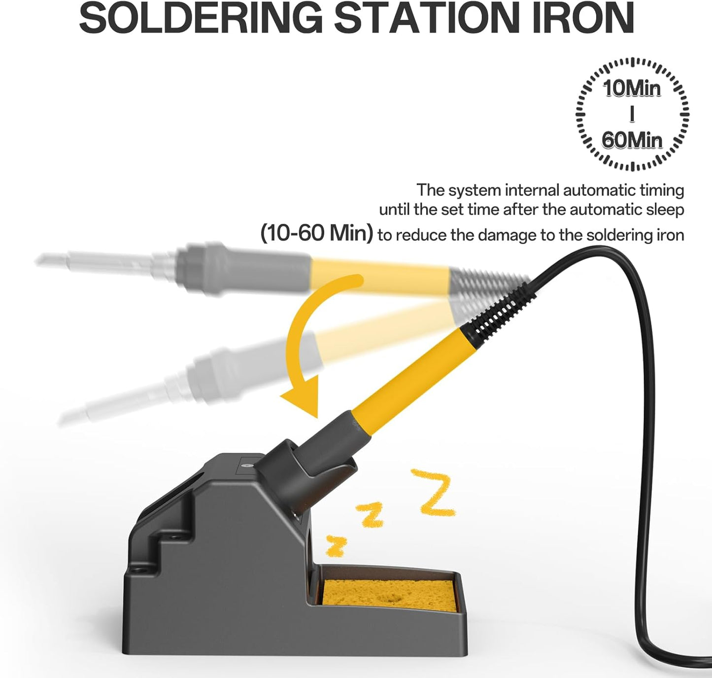 BK882 Soldering Station 2-IN-1 Hot Air Rework Station with Large LCD Display,650W Hign Power Solder Stations, °F /°C Cool/Hot Air Conversion, Digital Temperature Calibration, Auto Sleep