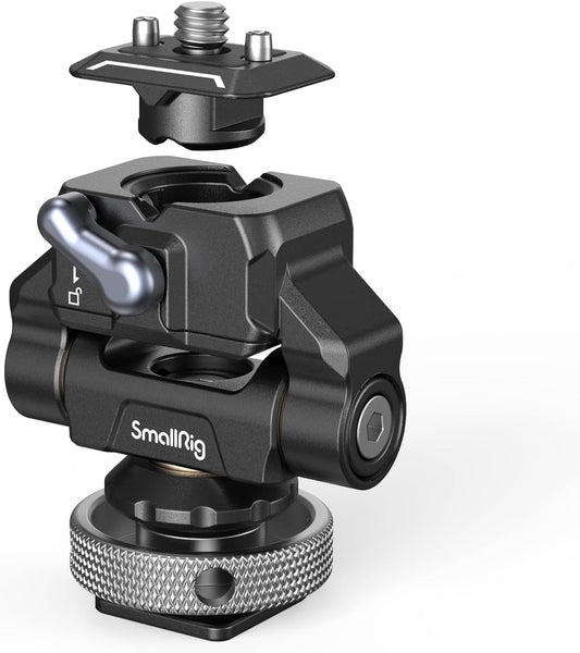 SmallRig Quick Release Camera Monitor Mount with Cold Shoe, Supports Swivel 360° and Tilt 170° Adjustable, Drop-in HawkLock Camera Hot Cold Shoe Monitor Holder for 5" & 7" Monitor - 3514C