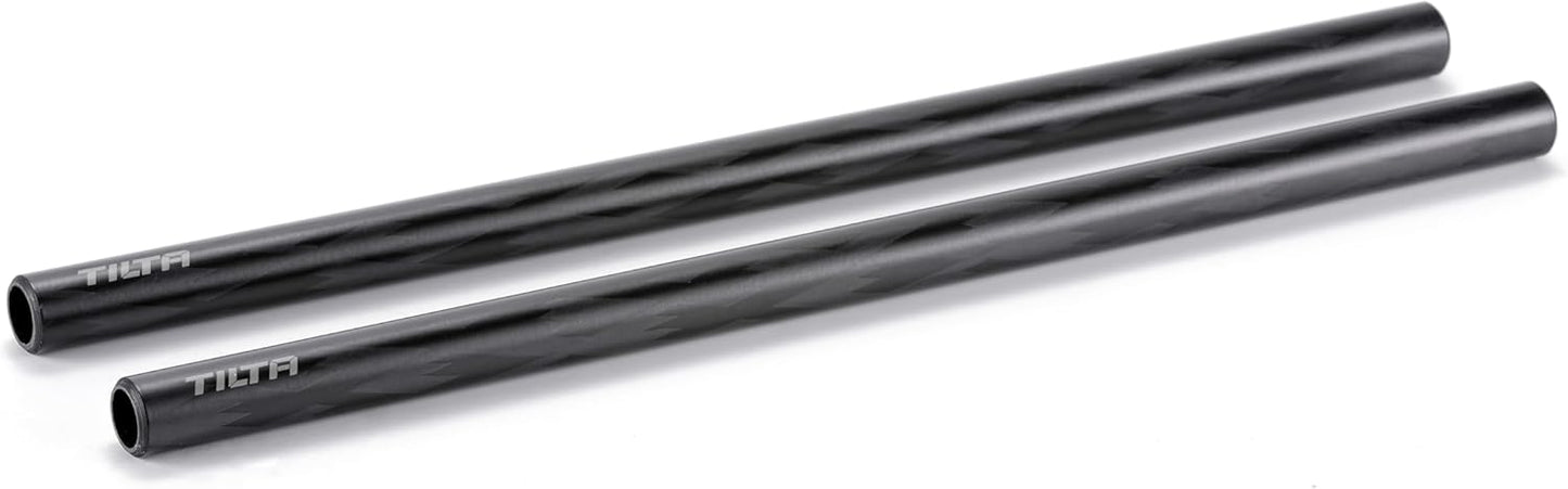 Tilta 2X Carbon Fiber Rods 15mm for Rail Support System | Increased Strength | Mount Accessories | Lightweight | DSLR Shoulder Rig, Camera Stabilizer Cage, Matte Box (30cm)