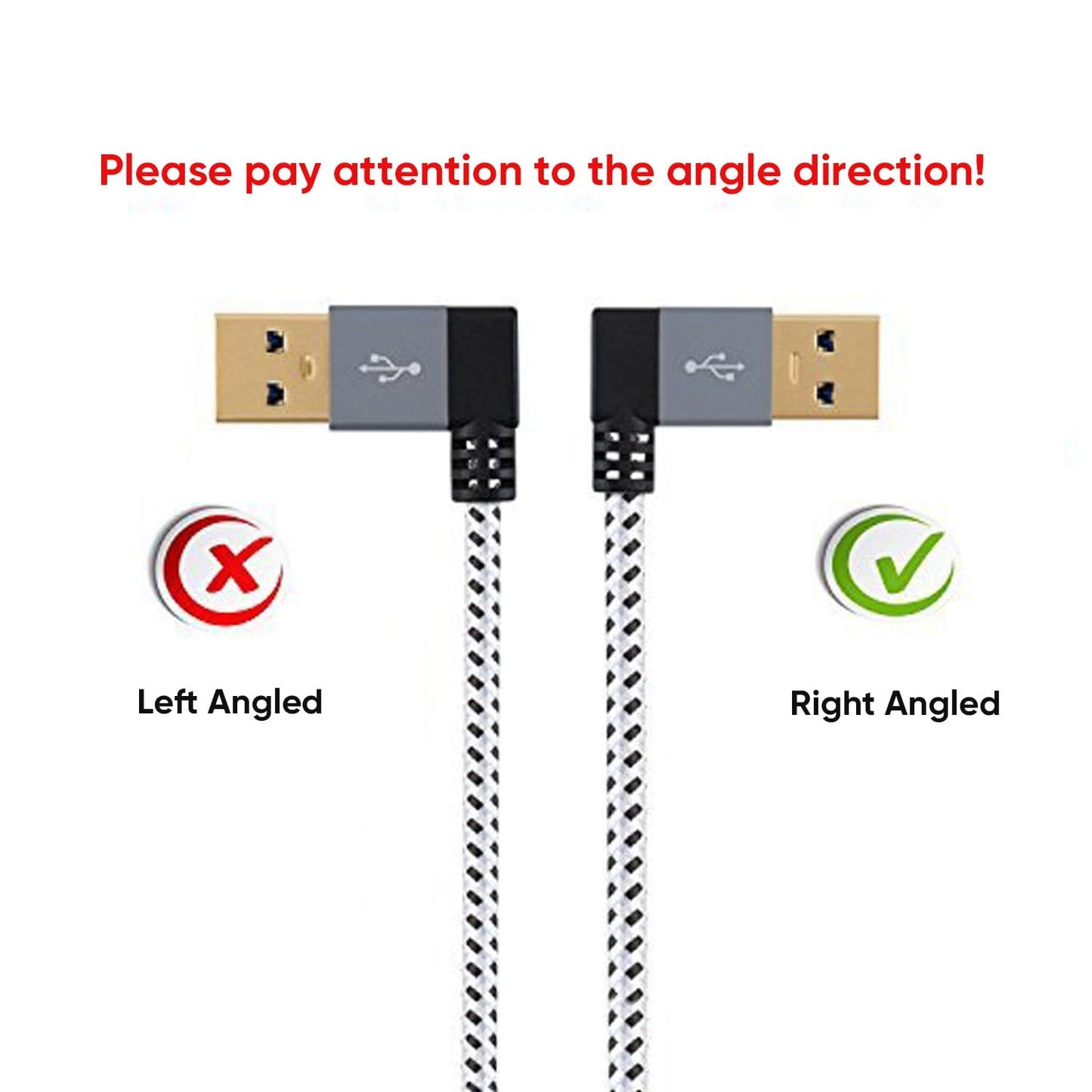 CableCreation [2-Pack Short USB 3.0 Extension Cable Right Angle, 1FT Male to Female Extender Cord for Flash Drives, Keyboard, Scanners, PlayStation, 0.3m, Space Grey