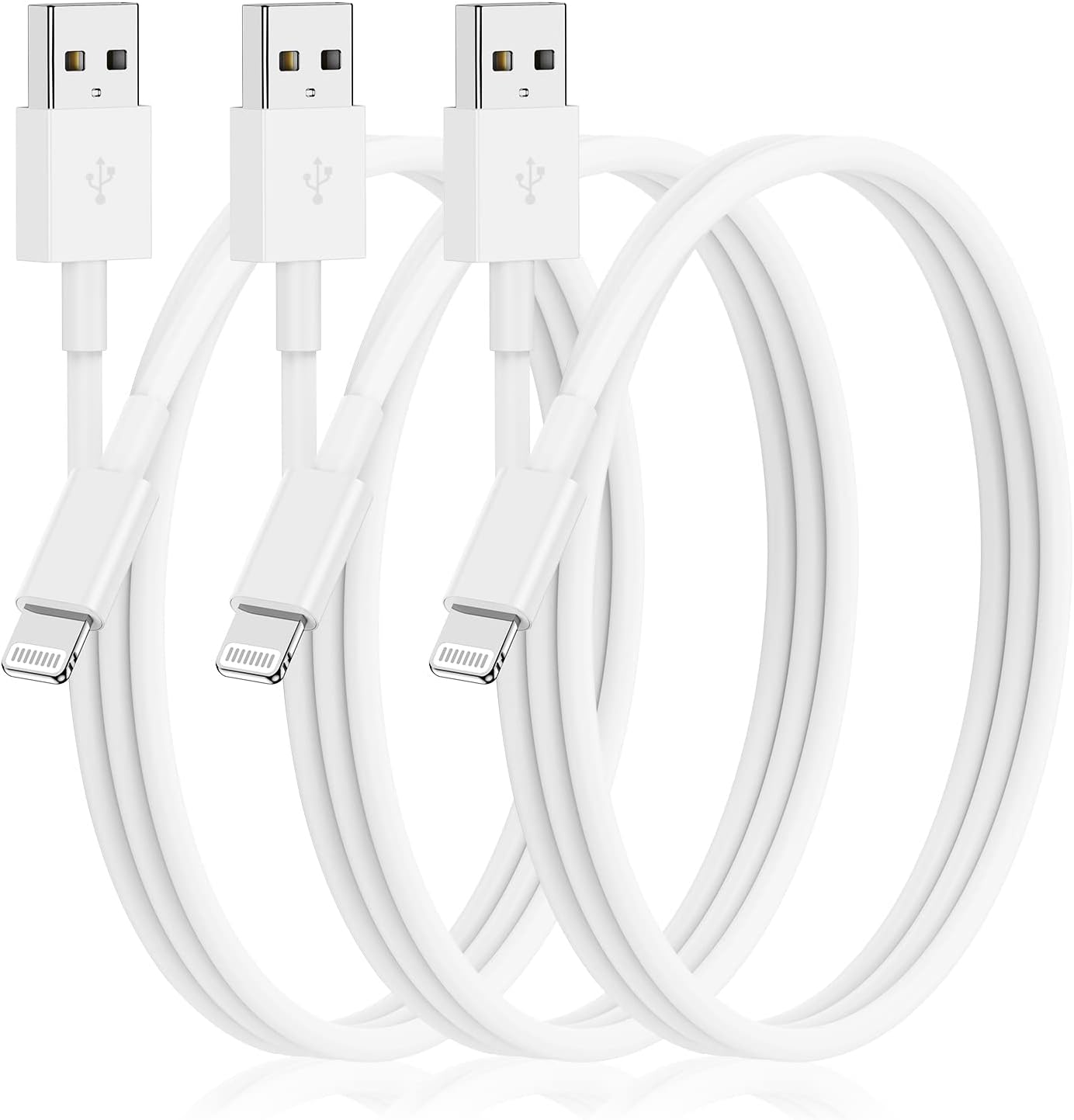 3Pack for [Apple MFi Certified] iPhone Charging Cable 3Feet-Lightning to USB Cable Wire - 3 Foot iPhone USB Charger Cords for Appe iPhone 14 13 12Pro/Pro Max/Xs Max XR X 8 7 6 5 Plus SE