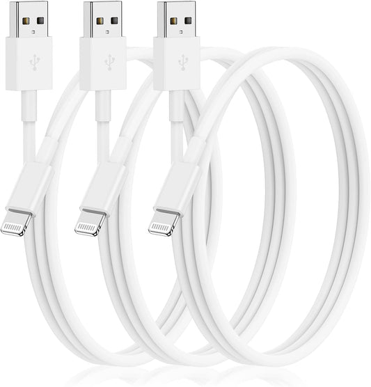 3Pack for [Apple MFi Certified] iPhone Charging Cable 3Feet-Lightning to USB Cable Wire - 3 Foot iPhone USB Charger Cords for Appe iPhone 14 13 12Pro/Pro Max/Xs Max XR X 8 7 6 5 Plus SE