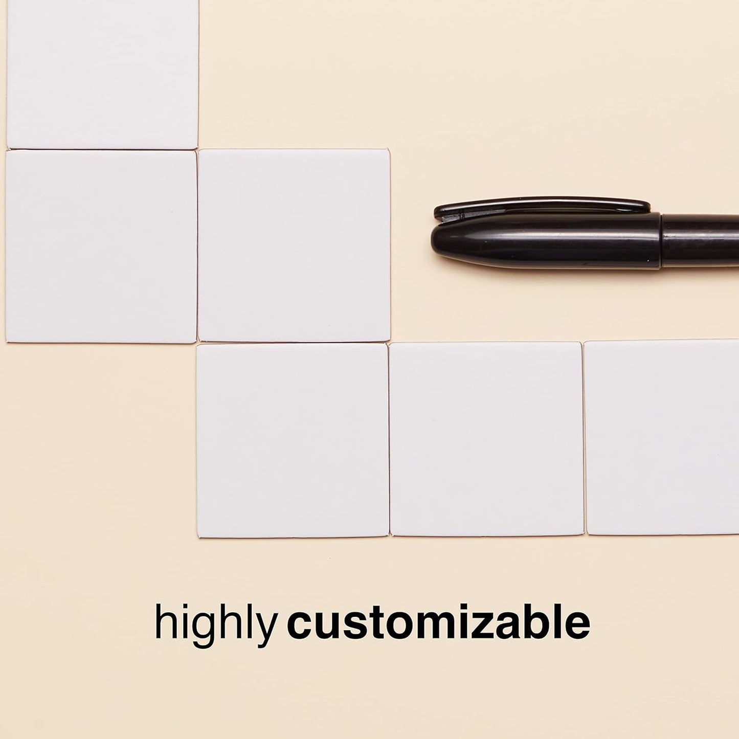 Apostrophe Games Square Board Game Tiles – 84Pcs Large Game Board Pieces Blank Game Board Chits, Same Size as Carcassonne– Create Your Own Custom Tiles