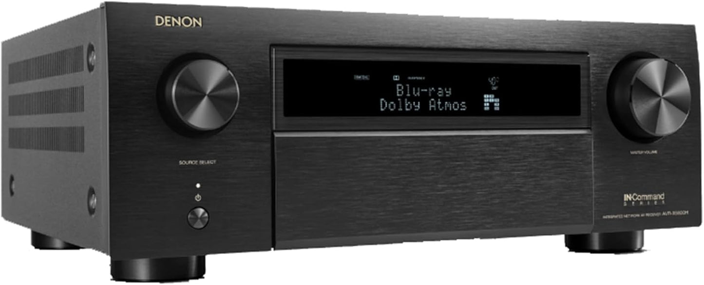 Denon AVR-X6800H 11.4 Channel 8K Receiver with 3D Audio and Dolby Atmos with a 1 Year Amber Protection Extension (2023), Black