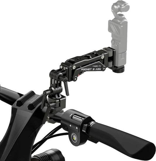 Came-TV Motorcycle Camera Mount Stabilizer, Bike Camera Mount,Handlebar Mount Shock Absorber Arm, Anti-Shake Motorcycle Mount PK04 Compatible with Pocket 2, Pocket 3, 360 Action Cameras, Smartphones