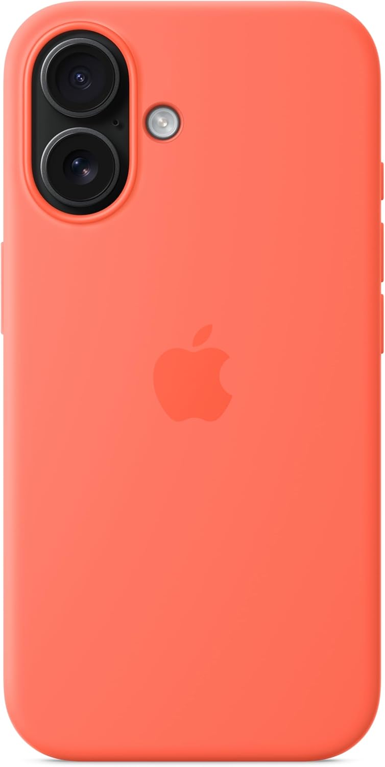 Apple iPhone 16 Silicone Case with MagSafe and Camera Control: Lightweight Phone Case, Wireless Charging Compatible, Smooth Matte Finish; Tangerine