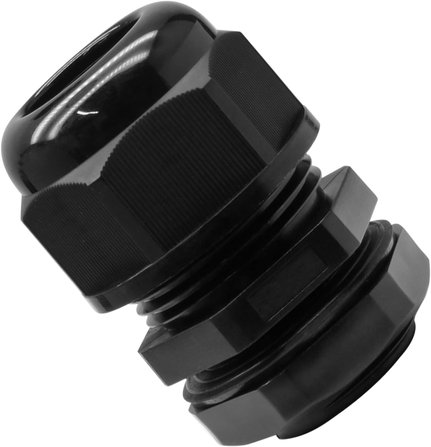 12 Pcs 3/4" NPT Nylon Cable Glands, Black Strain Relief Cable Cord Connector IP68 Waterproof Junction Box Wire Protectors Adjustable for 13-18mm Cable Diameter
