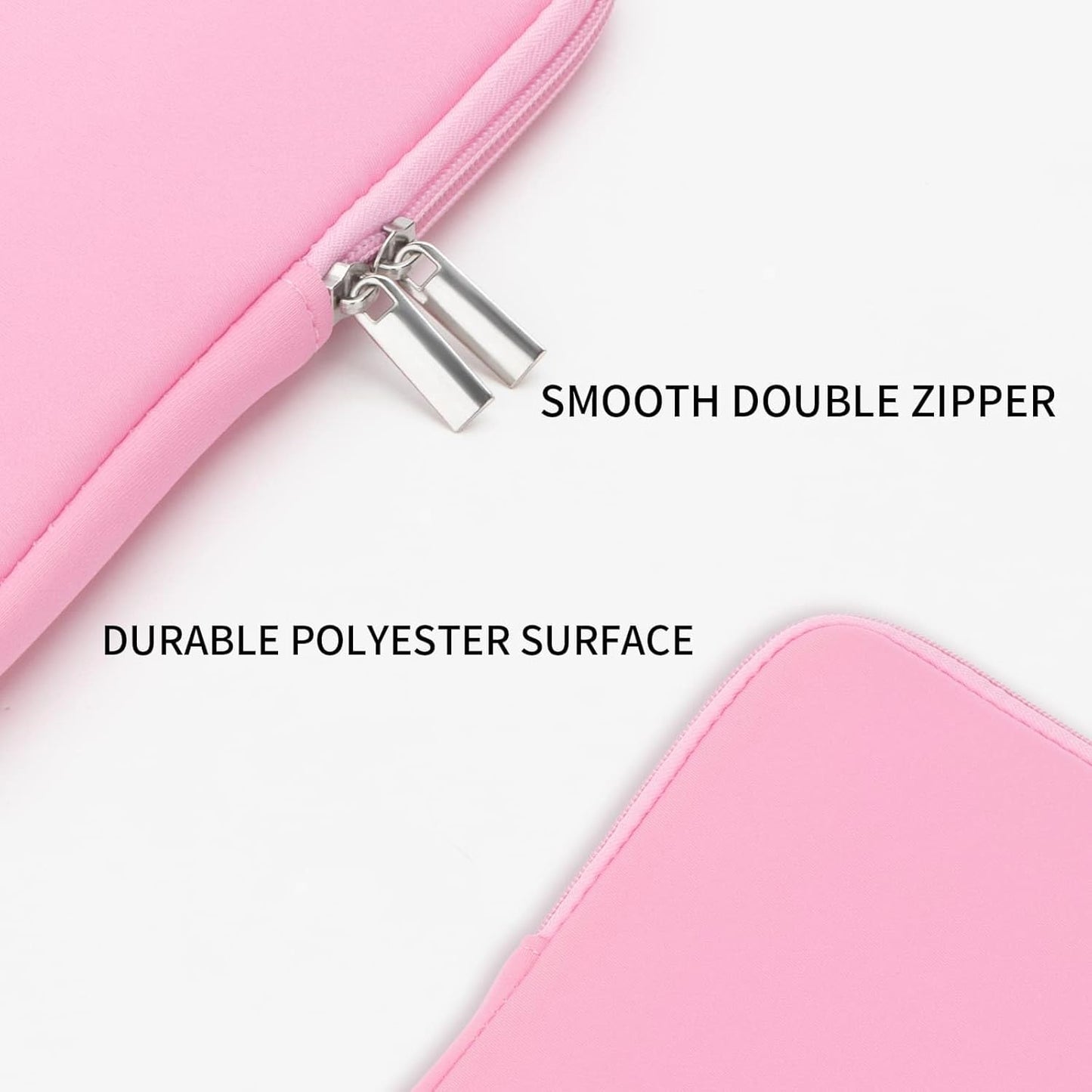 RAINYEAR 16 Inch Laptop Sleeve Protective Soft Case Padded Zipper Cover Specially Compatible with 16" MacBook Pro/Max M1 M2 M3 M4 A2141 A2485 A2780 A2991 A3403 A3186 (Pink, Upgraded Version)