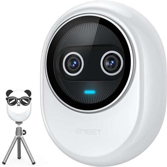 EMEET Piko+ Webcam 4K, World's 1st Dual-Camera AI-Powered 4K Webcam, 1/2.55'' Sony Sensor, 3 Mics&3 Sound Modes, Panda Magnetic Privacy Cover, USB C-C&C-A, Ideal for Livestreamers and Content Creators