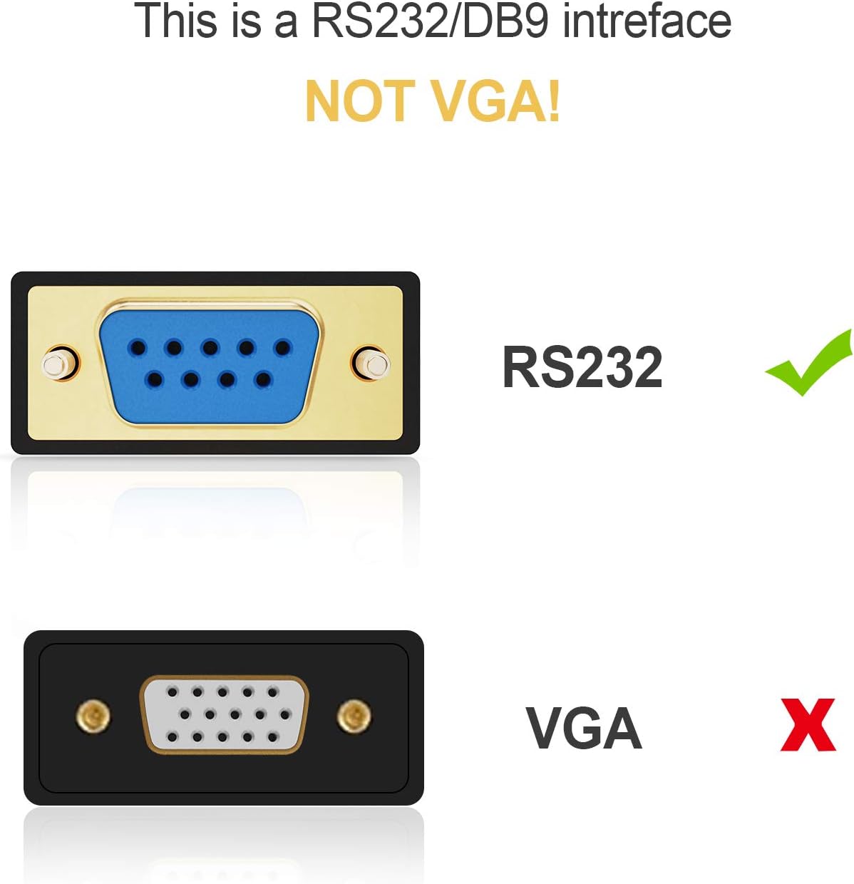 CableCreation USB to RS232 Serial Adapter (FTDI Chipset), USB to RS232 Gold Plated DB9 Serial Converter Cable for Windows 11, 10, 8.1, 8, 7, Vista, XP, 2000, Linux and Mac OS X, macOS, 3.3 Feet/1M