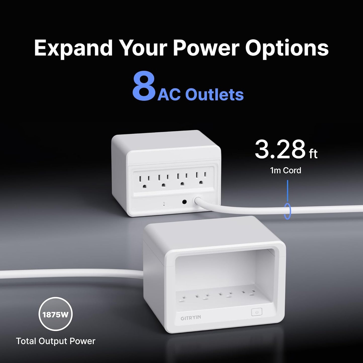 Gitryin 1 Type-C Retractable Wall Charger with USB A Port and 11-in-1 Desktop Charging Station with 3 Type-C Retractable Wall Chargers