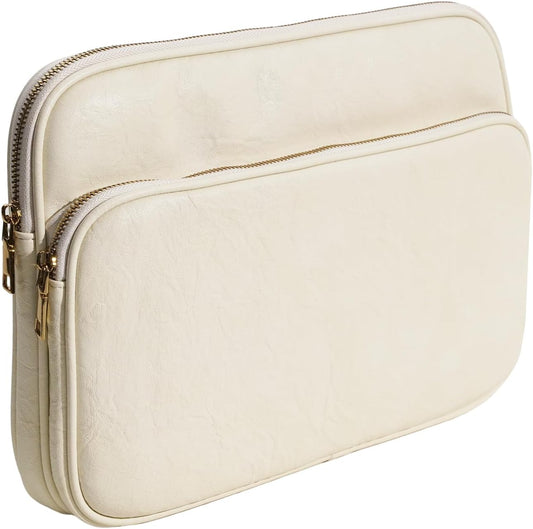 Laptop Sleeve Bag 13 Inch Compatible with 2024 MacBook Air 13 M3 M2 M1, New MacBook Pro 13 M2 M1, Dell XPS 13 Color Cream