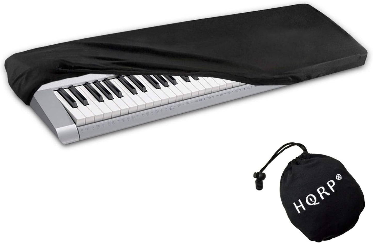 HQRP Elastic Dust Cover w/Bag compatible with Casio LK-265 LK265 LK-280 LK280 WK-6600 WK6600 WK-7600 WK7600 WK-245 WK245 Electronic Keyboards Digital Pianos