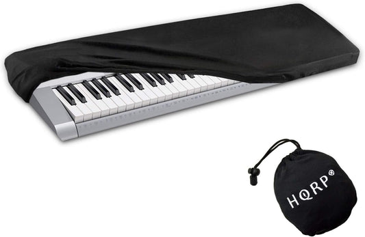HQRP Elastic Dust Cover w/Bag compatible with Casio LK-265 LK265 LK-280 LK280 WK-6600 WK6600 WK-7600 WK7600 WK-245 WK245 Electronic Keyboards Digital Pianos