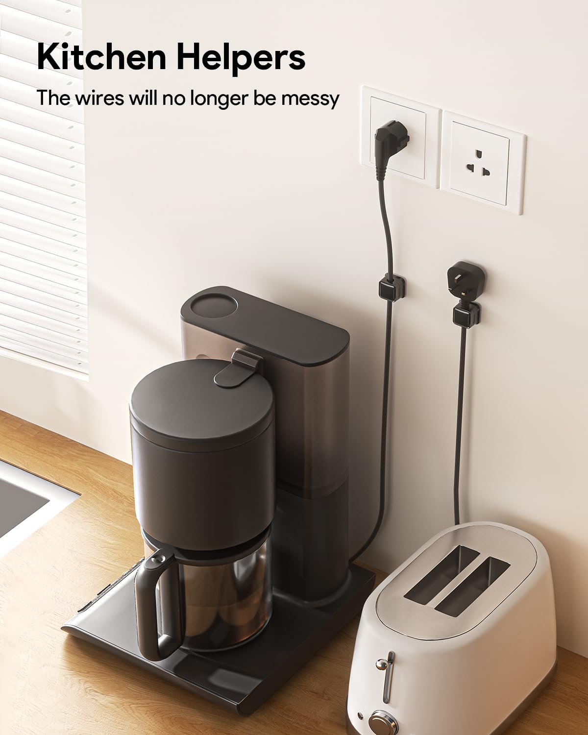 18 Pack Magnetic Cord Organizer Holder,Strong Adhesive Desk Cable Management Easy Open,Organize Phone Charging Cords Wire Holder Organizer Neatly for Home,Office,Car,Desk,Nightstand-Black