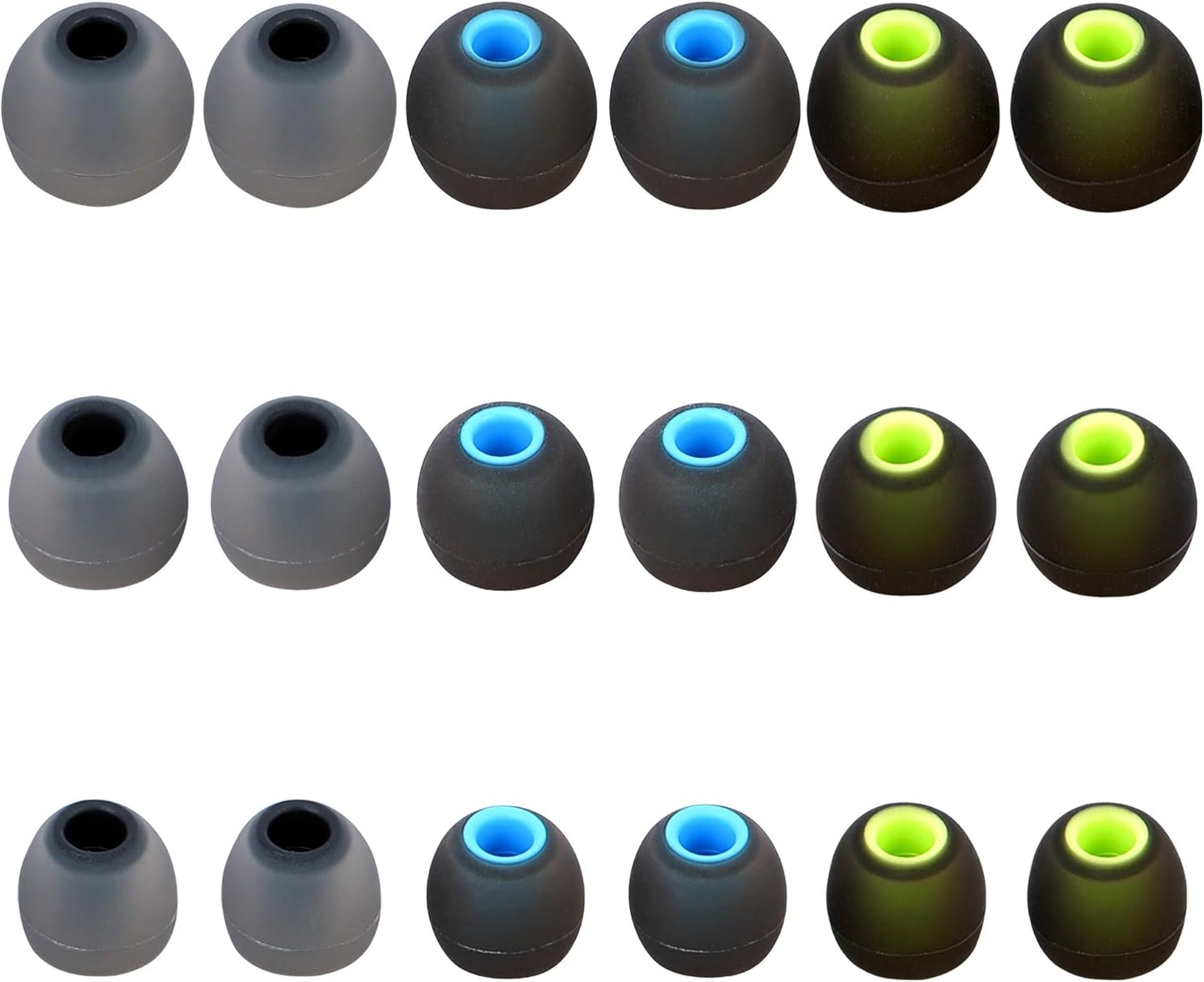 Earbud Replacement Tips - Silicone Earbuds in 3 Sizes (S, M, L) - Fit Most In-Ear Earbuds (Inner Hole 3.8mm -5.1mm) - 9 Pairs