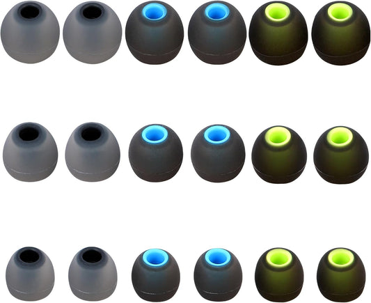 Earbud Replacement Tips - Silicone Earbuds in 3 Sizes (S, M, L) - Fit Most In-Ear Earbuds (Inner Hole 3.8mm -5.1mm) - 9 Pairs