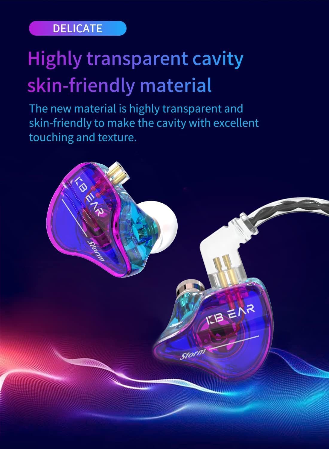 KBEAR Storm USB Type C Headphones for for Samsung Galaxy s23 s22 s21 s20 Ultra Wired Earbuds in Ear Headphones, Hi Res Detachable OFC Silver-Plated Cable