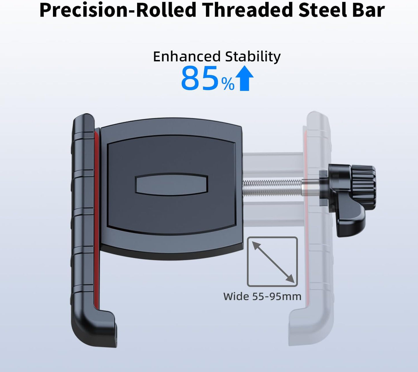 Bike Phone Holder - Motorcycle Phone Mount,Bike Phone Mount,Motorcycle Phone Holder for iPhone 16 Pro Max/Plus,15,14,13 More 4.7-6.8" Phones