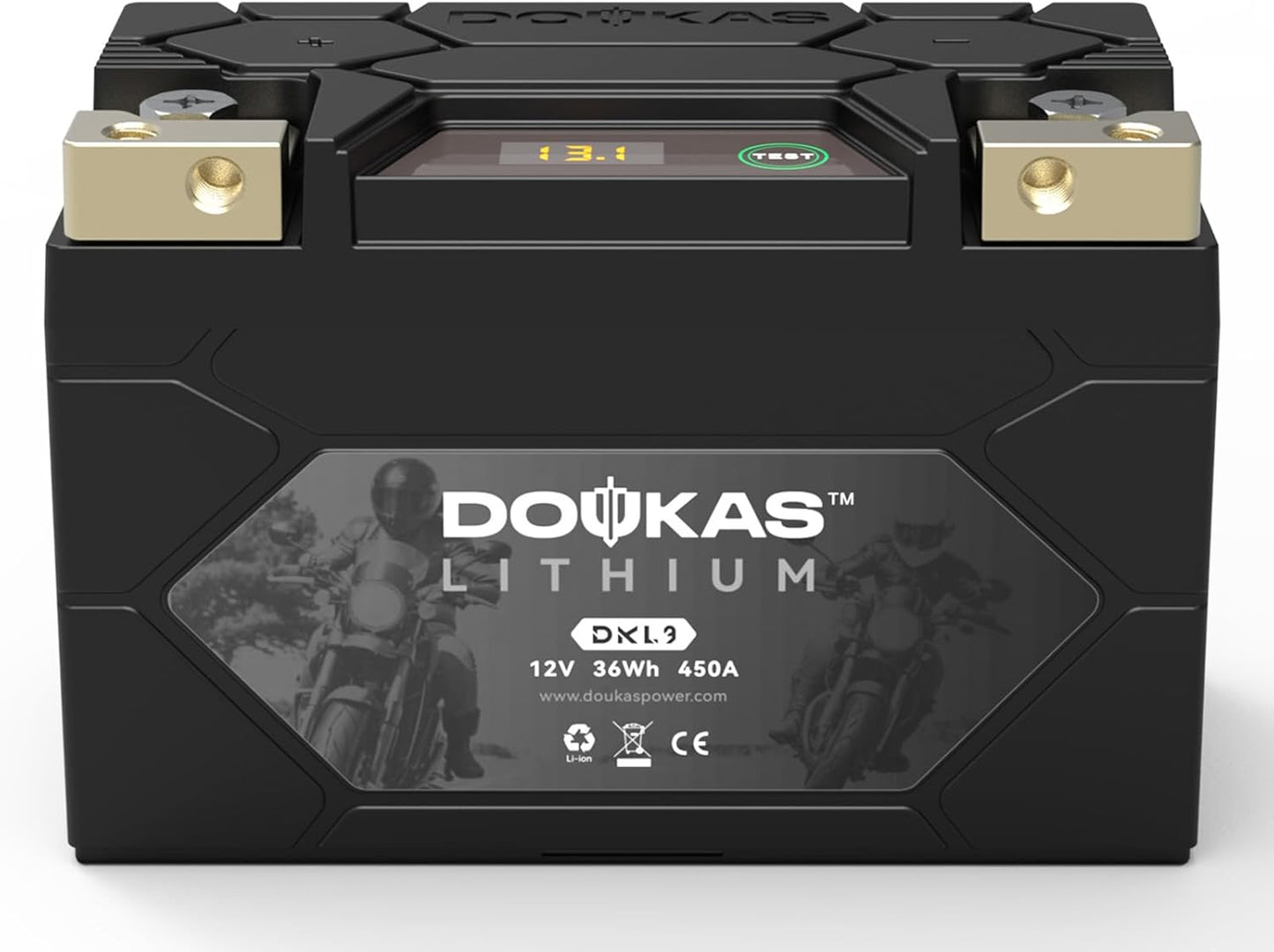 DKL9 450A LiFePO4 Motorcycle Lithium Battery, 12V 3Ah Powersports Battery, Compatible Jet Ski, Quad, Scooter, Generator Battery, Snowmobile