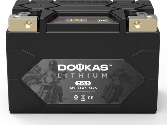 DKL9 450A LiFePO4 Motorcycle Lithium Battery, 12V 3Ah Powersports Battery, Compatible Jet Ski, Quad, Scooter, Generator Battery, Snowmobile
