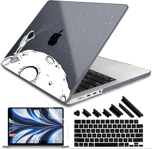 DONGKE for M4 MacBook Pro 16 Inch Case 2024 2023 2021 A3403 A3186 M3 A2991 M2 A2780 M1 A2485 Pro/Max Chip, Plastic Hard Shell Case & Keyboard Cover for Mac Pro 16 with Touch ID, Astronaut
