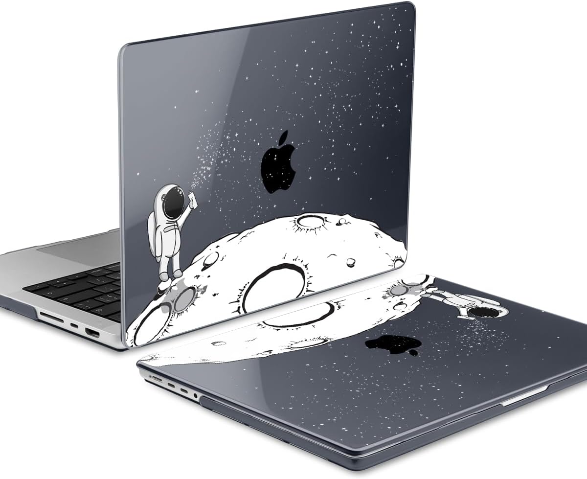 DONGKE for M4 MacBook Pro 16 Inch Case 2024 2023 2021 A3403 A3186 M3 A2991 M2 A2780 M1 A2485 Pro/Max Chip, Plastic Hard Shell Case & Keyboard Cover for Mac Pro 16 with Touch ID, Astronaut