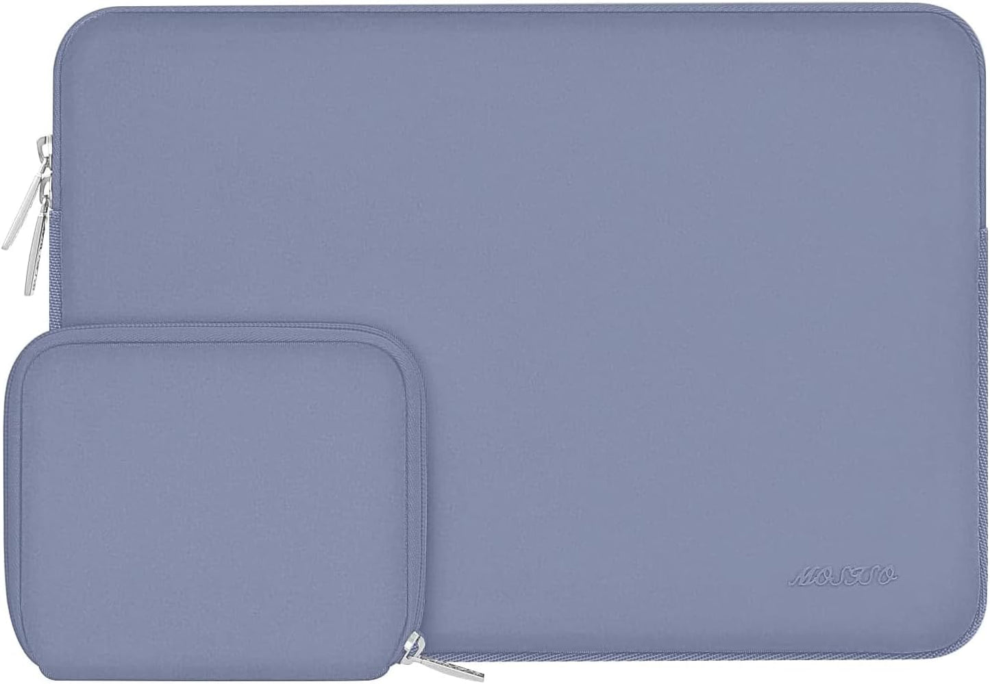 MOSISO Laptop Case 15 inch, 15 inch Laptop Sleeve Bag Compatible with MacBook Air 15 M4 A3241 M3 A3114 M2 A2941 2025 2024 2023, Dell XPS 15, Neoprene Computer Sleeve Bag with Small Case, Lavender Gray