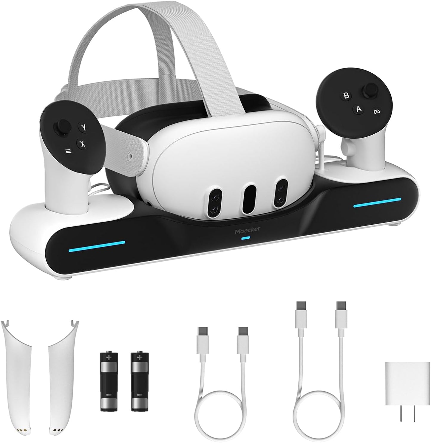 Charging Dock for Meta Quest 3 Charging Station Magnetic Charger for Meta Quest 3 Accessories Charging Stand