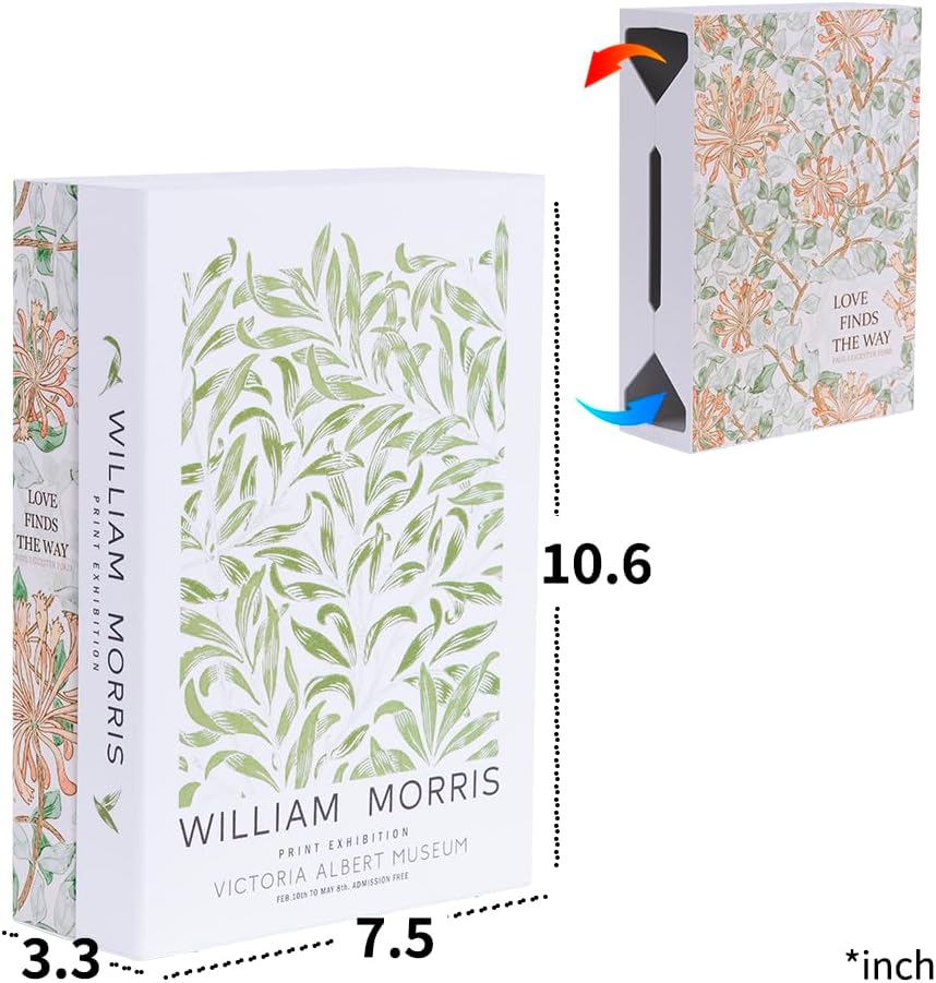 Book Shape Decorative Cable Management Box - Expandable Cable Organizer Box with Magnetic Closure for Home & Office (LoveFinds, Standard)