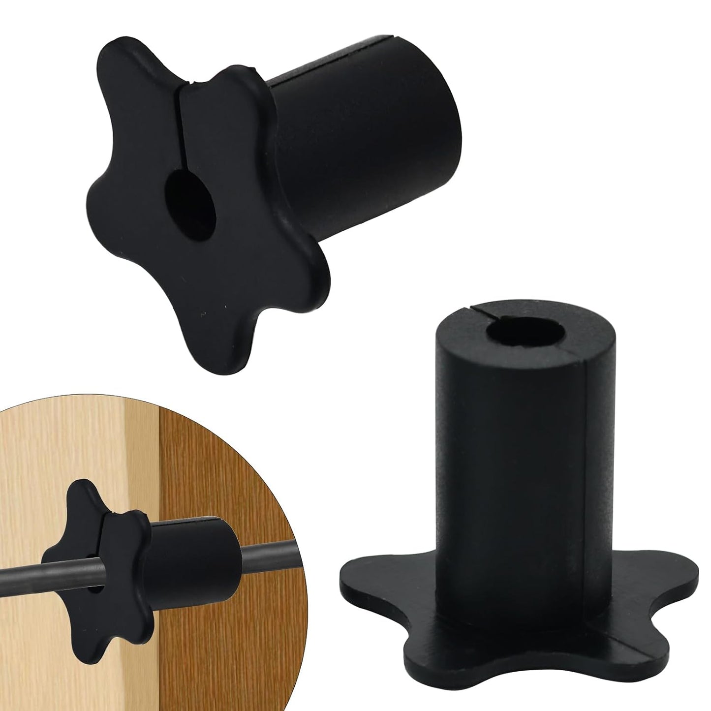 2pc Starlink Cable Grommet 5/8" Silicone Waterproof Wall Hole Pass Through Split Cable Bushings for TV Wire Ethernet Cord, Starlink Cable Routing Kit Accessories, 27.6mm/1.09" Ht, Black