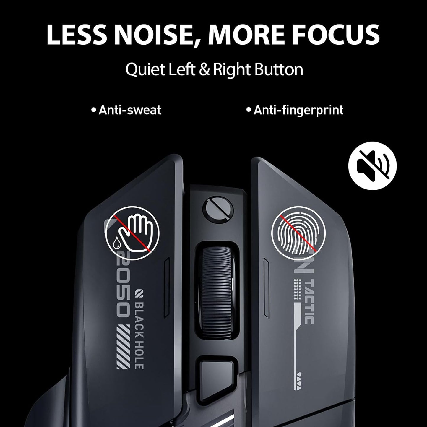 INPHIC A9 Explorer Wireless Mouse for Laptop, 2.4G/Bluetooth 5.0, RGB Lighting, 2400 DPI, Visible Battery, Type-C Charging