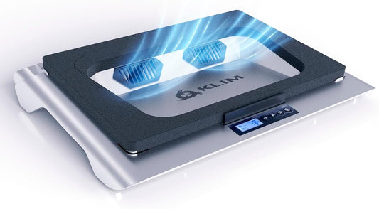 KLIM Everest Laptop Cooling Pad | Powerful 4300 RPM Turbo Fans | Sealed Foam for Maximum Cooling | Protect Your Gaming Laptop from Overheating | Fits 14” to 17.3” Laptops | RGB Lights