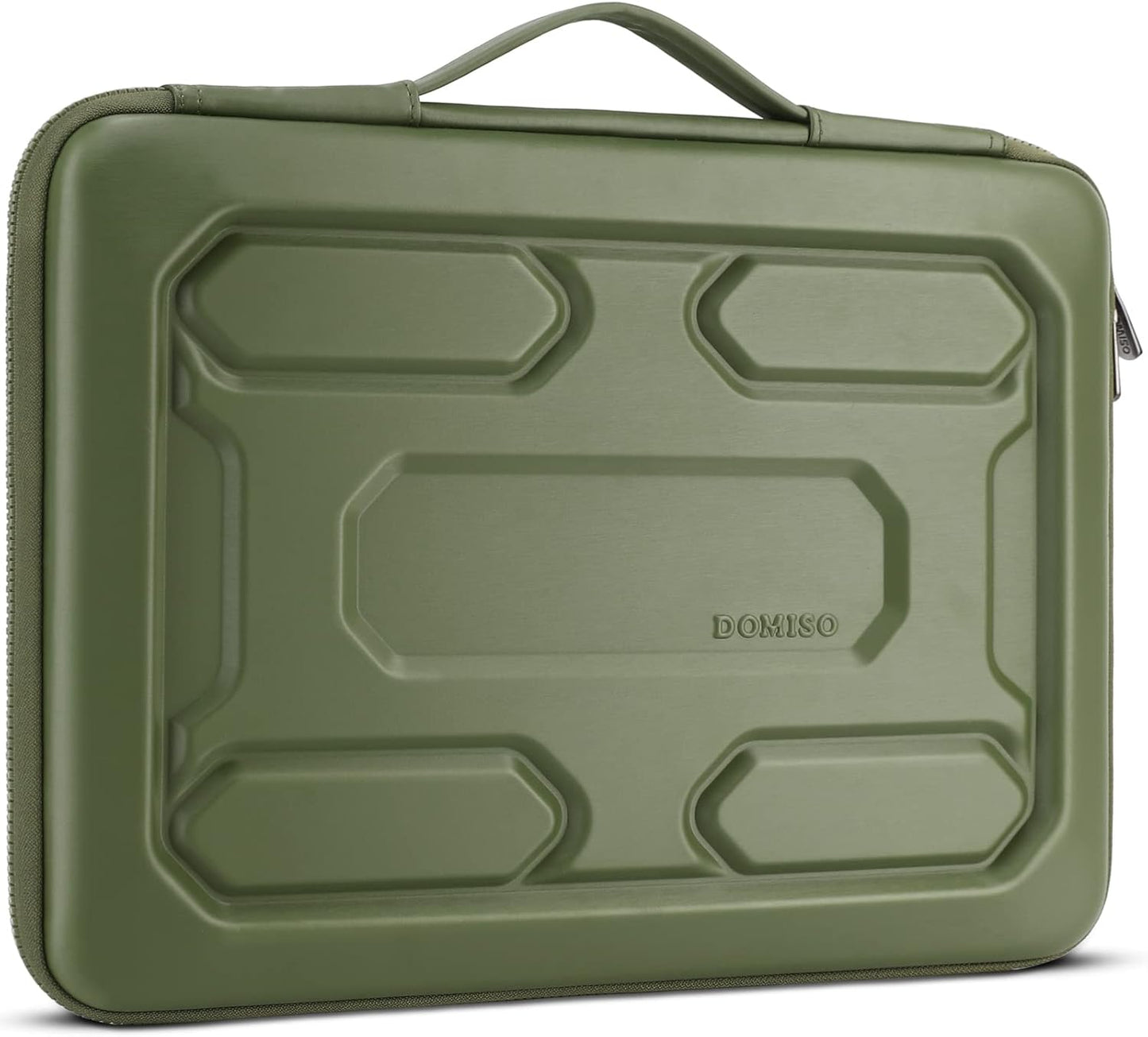DOMISO 17 inch Laptop Sleeve with Handle Shockproof Waterproof EVA Protective Case for 17.3" ZBook Fury 17.3 G8/MSI GS73VR Stealth Pro/HP Envy 17/LG Gram 17"/ROG Strix GL702VS, Green
