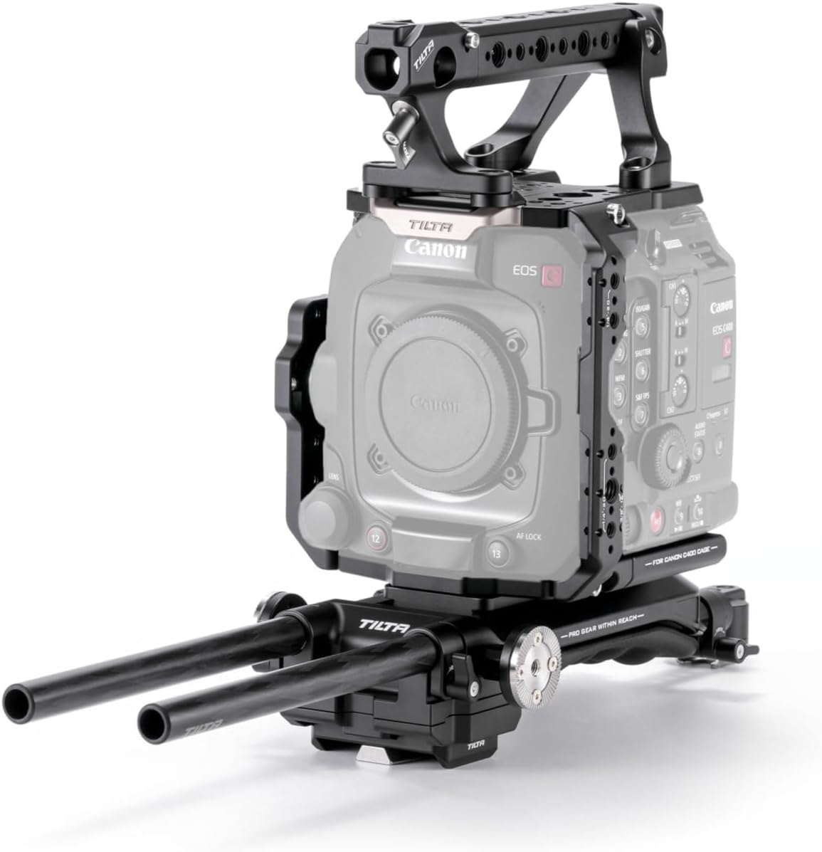 Tilta Camera Cage Advanced Kit for Canon C400 | Includes Full Cage, Rear Accessory Plate, Top Handle Extension, Shoulder Baseplate & More | Arri Rosette, NATO Rail, 3/8"-16 & 1/4"-20