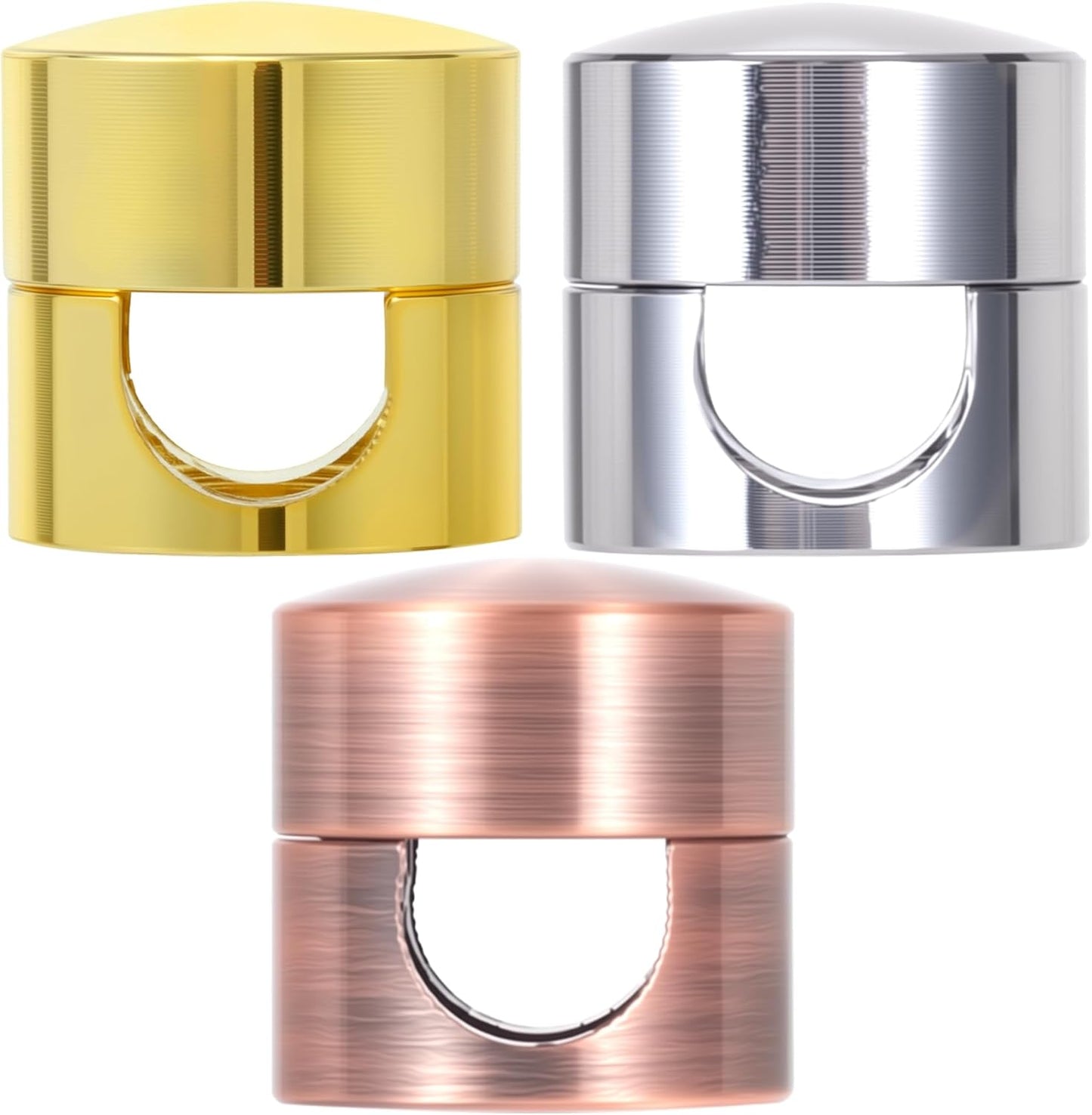 3 Sets Charger Holders for Cords, Adjustable Cable Anchor Holders, Adhesive Metal Cord Clips, Cable Management Wire Organizers for Desk, Office, Nightstand - Gold, Red Bronze, Silver