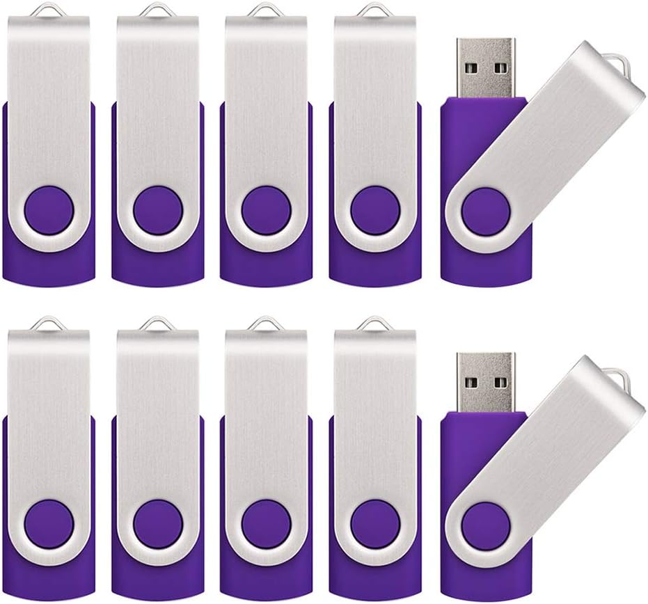 10 Pack 8GB USB Flah Drive USB 2.0 Pen Drive-Purple