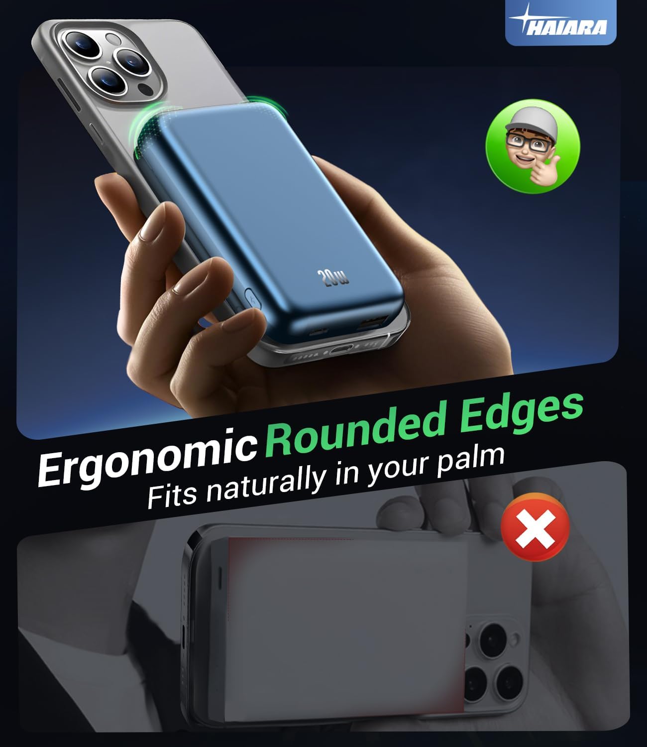 for Magsafe Battery Pack, 10000mAh Magnetic Portable Charger with USB-C Cable 20W Fast Charging, Slim & Lightweight Wireless Power Bank for iPhone 16/15/14/13/12 Series, for Travel Cruise Essentials