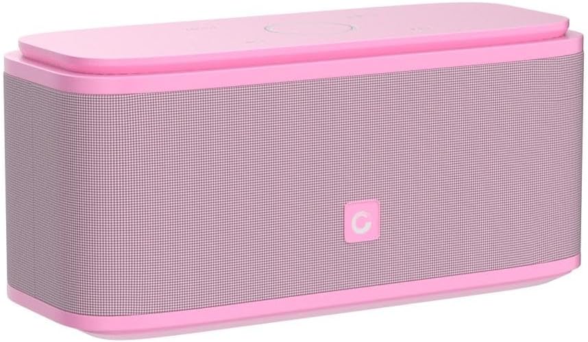 DOSS SoundBox Touch Wireless Bluetooth Speaker with 12W HD Sound and Bass, IPX5 Water-Resistant, 20H Playtime, Handsfree, Portable for Office, Home, Outdoor, Travel-Pink