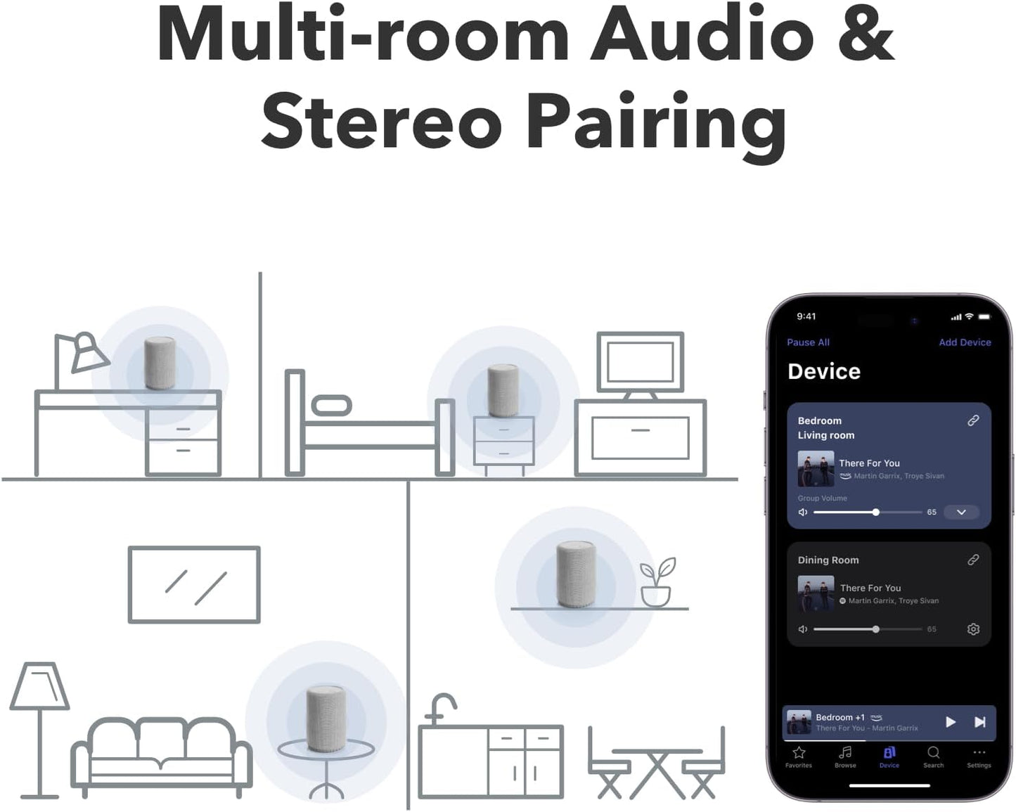 Audio Pro A10 MKII Wireless Multiroom Speaker, WiiM Edition | High Fidelity, Bluetooth, WiFi | Compatible with AirPlay 2, Google Cast, Siri, WiiM Home App, Stream Spotify, Tidal & More, Light Gray