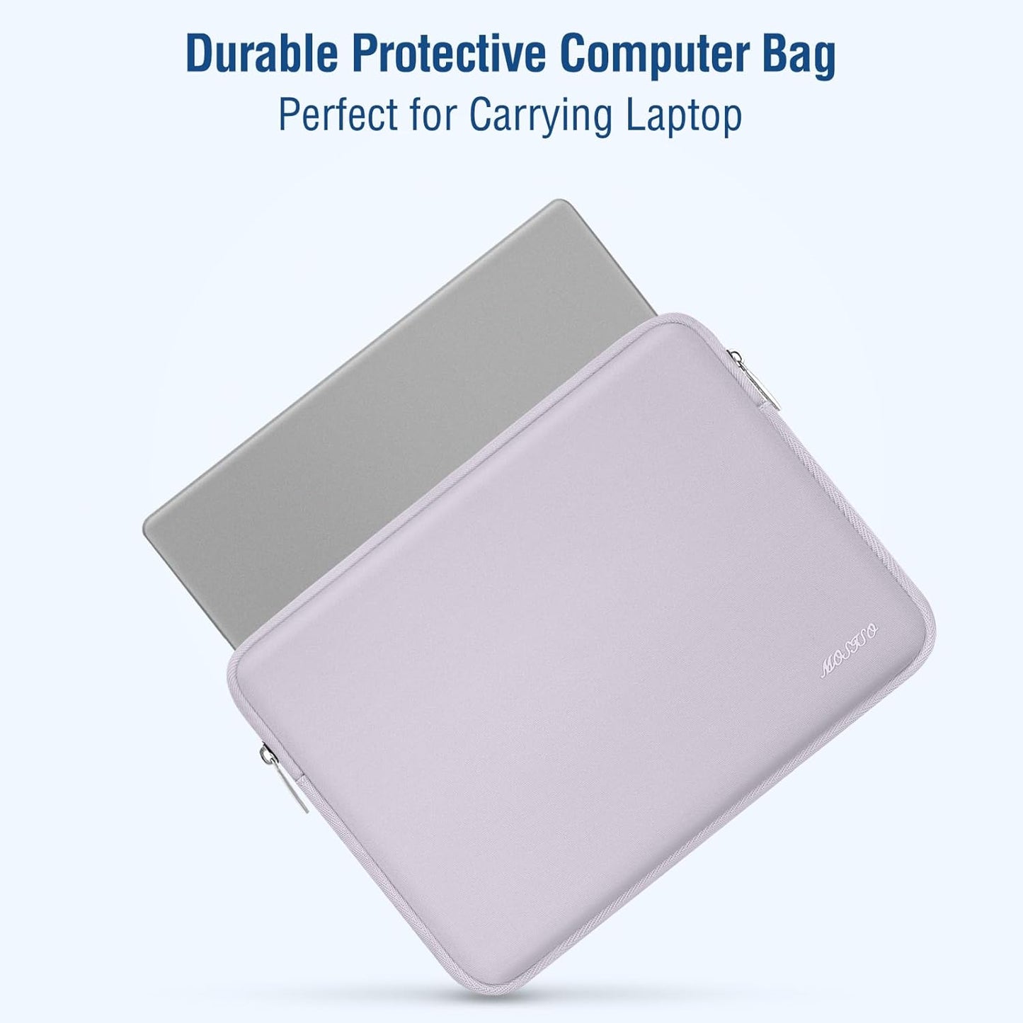 MOSISO Laptop Case 13.3 inch, 13-13.3 inch Laptop Sleeve Bag Compatible with MacBook Air/Pro 13/Pro 14 M5 M4 M3 M2 M1, HP Dell ASUS Lenovo, Neoprene Computer Sleeve Bag with Small Case, Dusty Lilac
