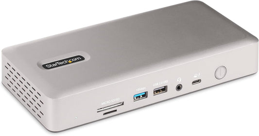 StarTech.com Universal USB4 & Thunderbolt 4 Docking Station, Quad Display on Windows, Dual Display on MacBook, HDMI DP Dock with 98W Laptop Charging